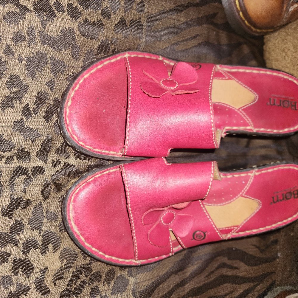 Women's size 8 and 1/2 born wedge sandals